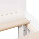 Bed Frame without Mattress with Headboard White 140x190 cm Solid Wood Pine 3308778