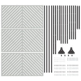 Privacy Screen 100 x 50 x 180 cm Galvanised Steel Silver 868547