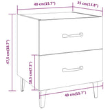 Bedside Cabinet Sonoma Oak 40x35x47.5 cm 811994