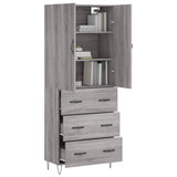 Highboard Grey Sonoma 69,5x34x180 cm Engineered Wood 3198087