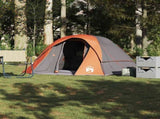 Camping Tent Cabin 4-Person Grey and Orange Waterproof 4009560