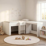 Kids'High Bed Frame with Desk White 80 x 160 cm 3423462