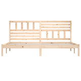 Bed Frame Natural Wood Solid Pine Wood 200 x 200 cm Lovely Design 3101043