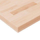Square Table Top 40x40x4 cm Untreated Solid Wood Oak 342942