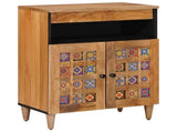 Sideboard with Door Natural 60 x 33.5 x 75 cm Solid Mango Wood 4018285