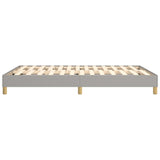 Box Spring Bed Frame Light Grey Double Fabric 3121175