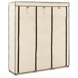Wardrobe Cream Non-woven fabric Collapsible Wardrobe 282455