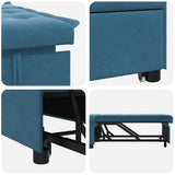 Sofa Bed Blue 194 x 67 x 82 cm Velvet 42008593