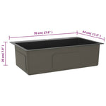 Handmade Kitchen Sink Black Stainless Steel 51515