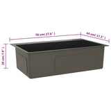 Handmade Kitchen Sink Black Stainless Steel 51515