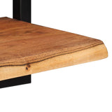 Wall Shelves 2 pcs 25x25x35 cm Solid Wood Acacia and Steel 338461