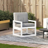 Garden Chair White 57.5x63x76 cm Solid Wood Pine 832548