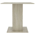 Dining Table Sonoma Oak 80x80x75 cm Engineered Wood 800255