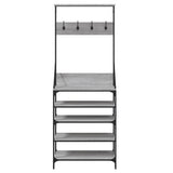 Clothes Rack with Shoe Storage Grey Sonoma 70x34x184 cm 837875