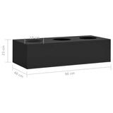 Office Cabinet with Planter Box Anthracite 90x40x125 cm Steel 3095271