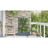 Garden Planter 2 pcs LiGht Grey 80 x 40 x 125.5 cm PP 42002883