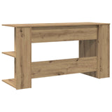 Desk with Shelf Artisan oak 140 x 50 x 75 cm Engineered wood 879648