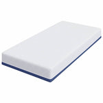 Mattress White and Blue 90 x 190 cm Gel Memory Foam 4106337