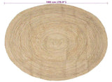 Area Rugs White 180 cm Jute 42010751
