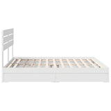 Storage Bed with Headboard White 180 x 200 cm Engineered Wood 3411549