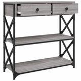 Console Table Grey Sonoma 75x28x75 cm Engineered Wood 834198