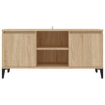 TV Cabinet with Metal Legs Sonoma Oak 103.5x35x50 cm 805971