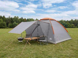 Camping Tent Grey and Orange 2-Person Polyester and Steel 42028644