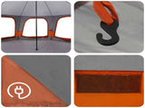 Family Tent Grey and Orange 5-Person 42017396