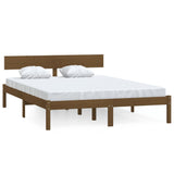 Bed Frame without Mattress Honey Brown Solid Wood 120x200 cm 810145