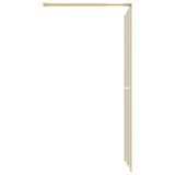 Walk-in Shower Wall with Clear ESG Glass Gold 100x195 cm 154947