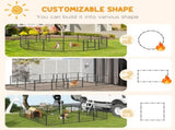 16 Panels Heavy Duty Puppy Playpen, for Small Dogs, Indoor and Outdoor Use - Grey T3398P347591