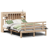 Bookcase Bed without Mattress 140x190 cm Solid Wood Pine 3322788