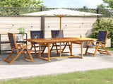 5 Piece Garden Dining Set Solid Wood Acacia and Textilene 3279302