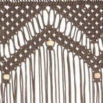 ZNTS Macrame Curtain Taupe 140x240 cm Cotton 323980