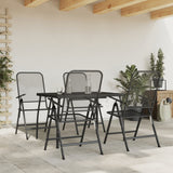 ZNTS 5 Piece Garden Dining Set Anthracite Metal Mesh 3211820