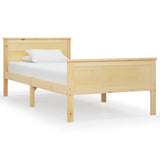 Bed Frame without Mattress Solid Wood Pine 90x200 cm 322174