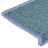 Stair Mats 15 pcs 65x21x4 cm Sea Blue Rectangular Edge 326194