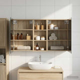 Bathroom Cabinet Set 3 pcs 130 x 14.5 x 70 cm Engineered wood 3403762