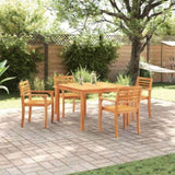 Garden Dining Set 5 pcs Brown Solid Acacia Wood 3375672