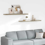 Floating Wall Shelves 2 pcs Oak 120x23.5x3.8 cm MDF 323884