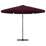 Garden Parasol with Steel Pole 300 cm Bordeaux Red 47316