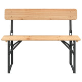 3 Piece Folding Beer Table Set Solid Wood Fir 363112