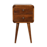 Mini Chestnut Curved Bedside IN1745