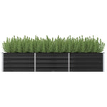 ZNTS Garden Raised Bed Anthracite 240x80x45 cm Galvanised Steel 45727