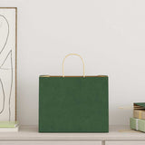 Paper Bags 250 pcs with Handles Green 32x22x24 cm 4101735