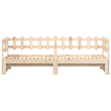 Pull-out Day Bed without Mattress 2x cm Solid Wood 840391