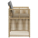 Garden Chairs with Cushions 4 pcs Mix Beige Poly Rattan 365040