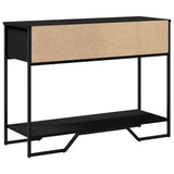 ZNTS Console Table Black 100x35x74.5 cm Engineered Wood 848529