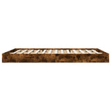 Bed Frame without Mattress Smoked Oak 160x200 cm Engineered Wood 842011
