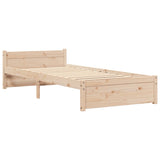 Bed Frame without Mattress Solid Wood 75x190 cm Small Single Small Single 815004